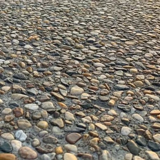 Exposed aggregate stone option - River Rock