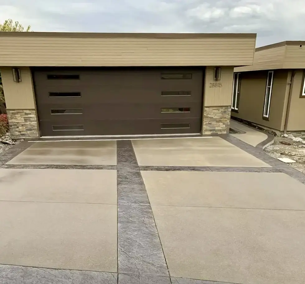 Sand Finish concrete driveway finish example