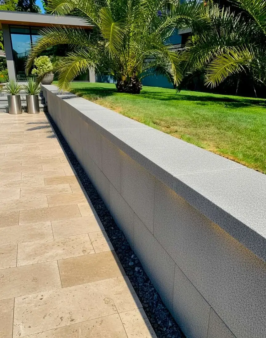 Modern Concrete Walls concrete retaining wall example