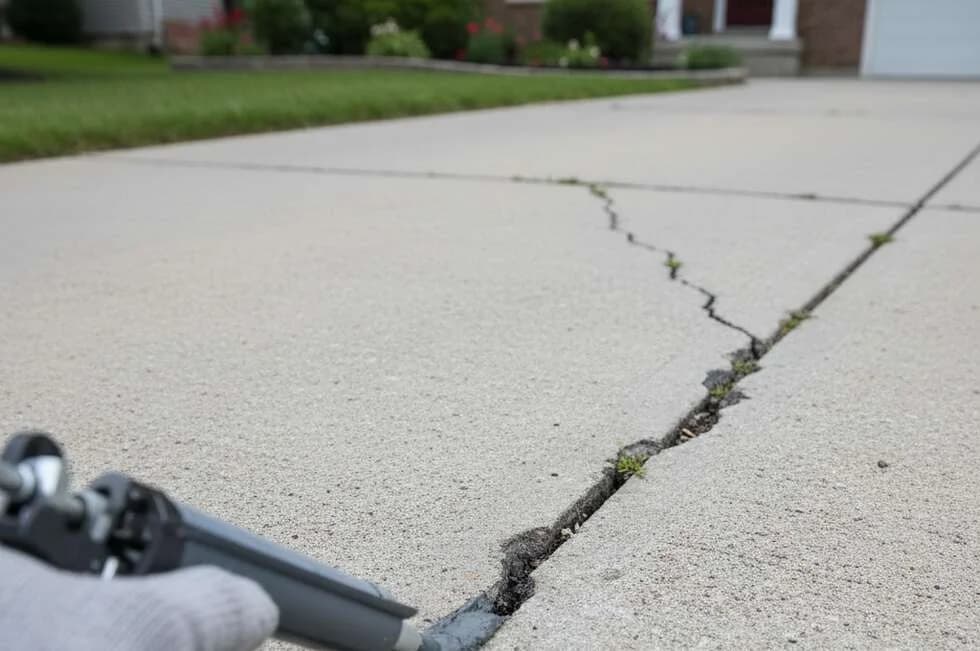 Crack Repair & Sealing concrete repair service example
